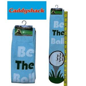 Caddy Shack Movie Golf Novelty Crew Socks Unisex Women 7-13 Men 6-12 Blue NWT